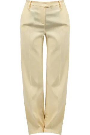 Patrizia Pepe Broeken, Dames, Geel, XL, Loose Fit Broeken