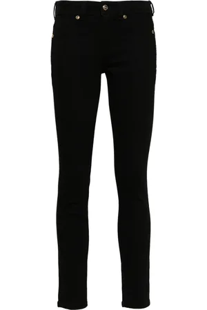 VERSACE Jeans, Dames, Zwart, W27, Katoen, Zwarte Pantalone Jeans