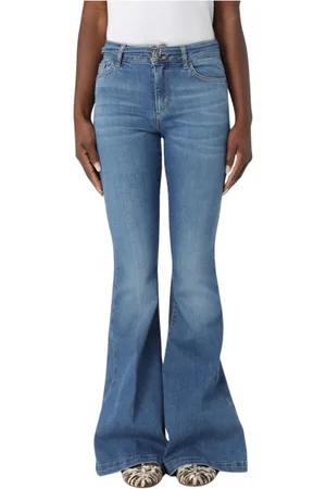 Liu Jo Jeans, Dames, Blauw, W27, High Waisted Bell Bottom Blauwe Jeans