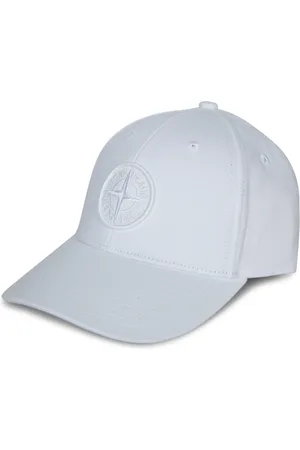 Stone Island Accessoires, Heren, Wit, ONE Size, Katoen, Verstelbare Baseballpet met Subtiel Logo