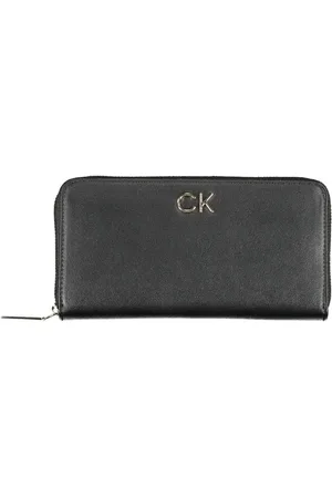 Calvin Klein Accessoires, Dames, Zwart, ONE Size, Zwarte Damesportemonnee met Ritssluiting