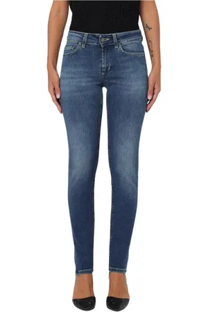 Dondup Jeans, Dames, Blauw, W34, Denim, Stijlvolle Comfortabele Skinny Jeans Vrouwen
