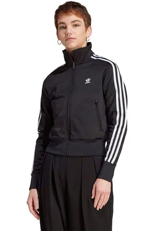 adidas Sweatshirts & Hoodies, Dames, Zwart, M, Polyester, Klassiekers Firebird Track Top Zwart