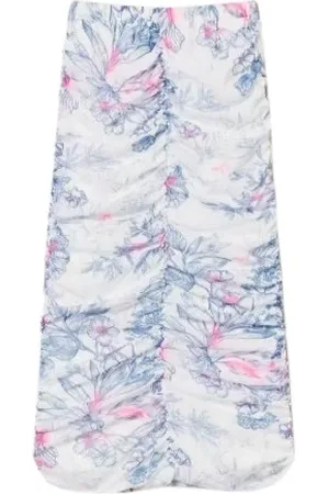 Twin-Set Rokken, Dames, Veelkleurig, S, Tule, Bloemen tule lange rok