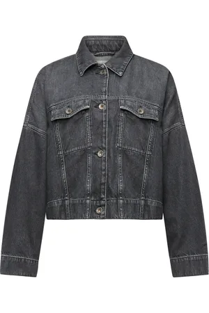 Drykorn Jassen, Dames, Grijs, S, Denim, Grijze Denim Oversized Jack