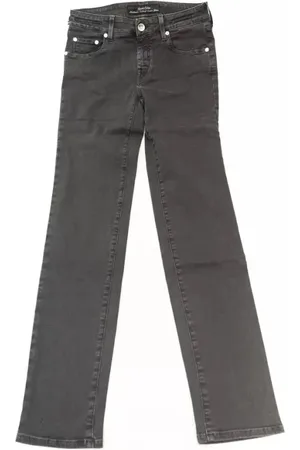 Jacob Cohen Jeans, Dames, Zwart, W26, Katoen, Zwarte Vintage-Stijl Dames Jeans
