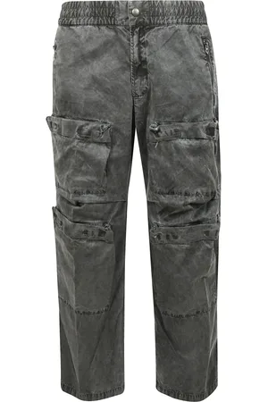 Diesel Jeans, Heren, Grijs, S, Katoen, Cargo broek met elastische taille