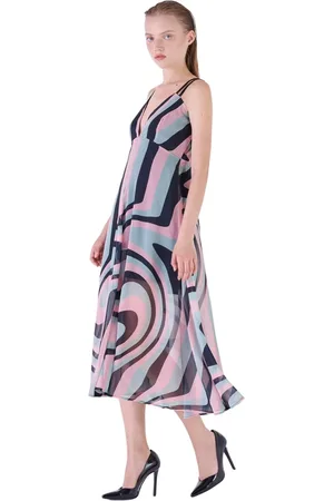 Silvian Heach Kleedjes, Dames, Veelkleurig, M, Midi Kleedjes