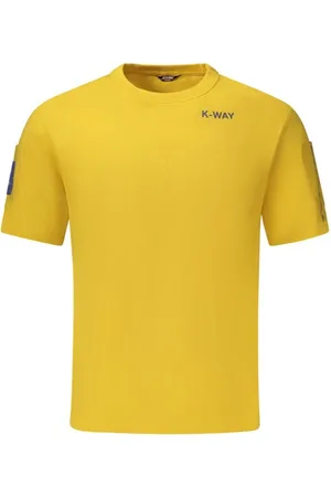 K-Way Tops, Heren, Geel, L, Katoen, Geel Katoenen Heren T-Shirt