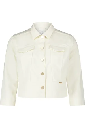 Betty & Co Jassen, Dames, Wit, 3Xl, Leer, Stijlvolle Spijkerjas met Zakken