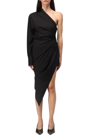 Alexander Wang Kleedjes, Dames, Zwart, 3Xl, Katoen, Zwarte Poplin Overhemdjurk