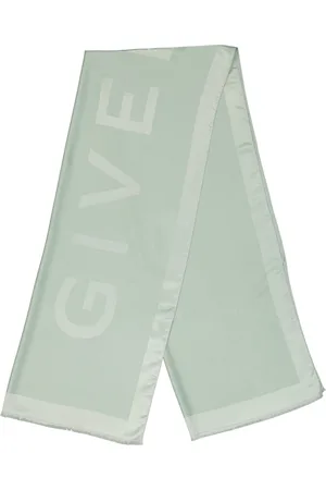 Givenchy Accessoires, Dames, Groen, ONE Size, Wol, 4G Sjaal Groen Lente-Zomer 2025 Collectie