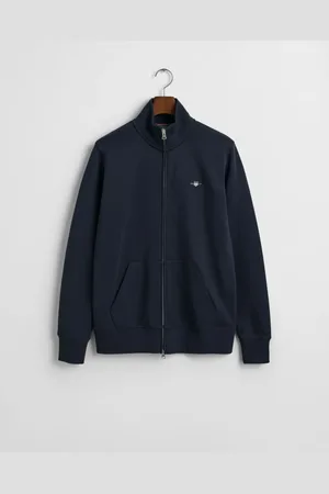 GANT Sweatshirts & Hoodies, Heren, Blauw, S, Katoen, Sweatshirts & Hoodies