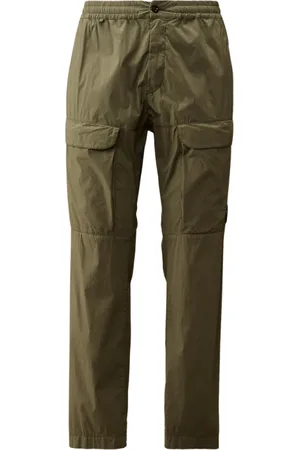 C.P. Company Broeken, Heren, Groen, S, Katoen, Losse Cargo Broek in Tijm-Groen