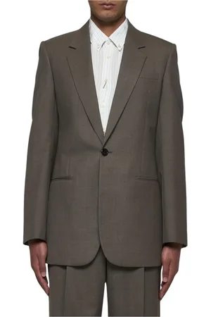 Saint Laurent Pakken, Heren, Grijs, L, Wol, Grijze Wollen Blazer