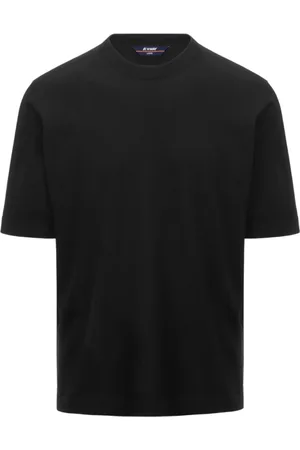 K-Way Tops, Heren, Zwart, M, Katoen, Klassiek Zwart Katoenen T-shirt