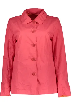 GANT Jassen, Dames, Rood, L, Omkeerbare sportieve rode jas met knopen