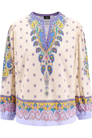 Etro Blouses & Shirts, Dames, Veelkleurig, 2Xs, Katoen, Print Katoenen Blouse