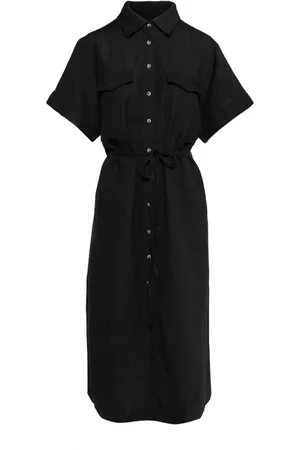 Hest Hést, Kleedjes, Dames, Zwart, XL, Linnen, Linnen Jurk Jet
