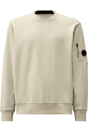 C.P. Company Sweatshirts & Hoodies, Heren, , L, Katoen, Diagonal Raised Fleece Crewneck Sweatshirt