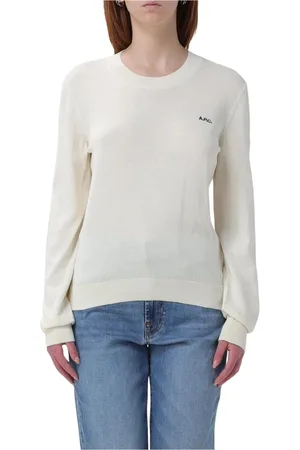 A.P.C. Truien, Dames, , L, Katoen, Crew Neck Gebreide Trui