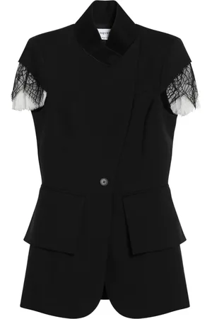 Alexander McQueen Jassen, Dames, Zwart, S, Single-Breasted Jas