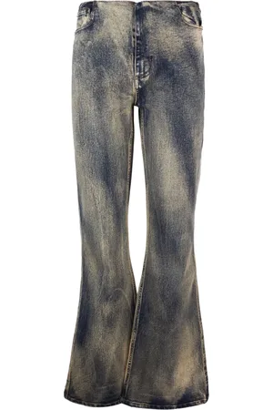 Daily paper Jeans, Dames, Blauw, XS, Katoen, Flared Jeans