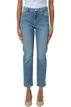 Kaos Jeans, Dames, Blauw, W32, Katoen, Slim Straight Blauwe Jeans
