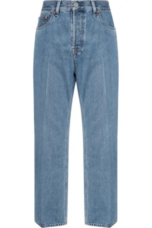 Gucci Jeans, Dames, Blauw, W28, Denim, Low waist cropped denim broek