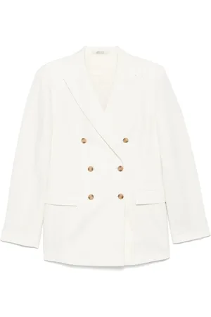 Calvin Klein Jassen, Dames, , S, Double-Breasted Jas met Peak Revers