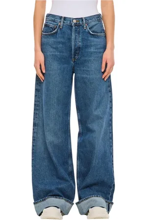 AGOLDE Jeans, Dames, Blauw, W25, Katoen, Vintage Wide Leg Jeans