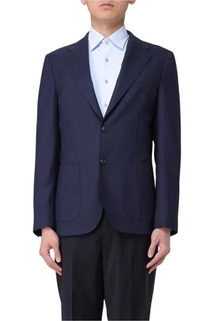 FAY Jassen, Heren, Blauw, XL, Blauwe Single-Breasted Blazer