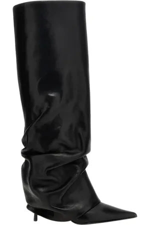 LE SILLA Schoenen, Dames, Zwart, 36 EU, Leer, Zwarte Leren Kniehoge Laarzen