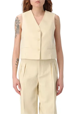 Twin-Set Jassen, Dames, , M, Leer, Elegant Vest