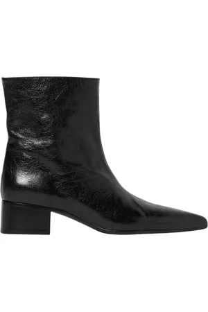 Khaite Schoenen, Dames, Zwart, 37 EU, Zwarte leren puntige laarzen