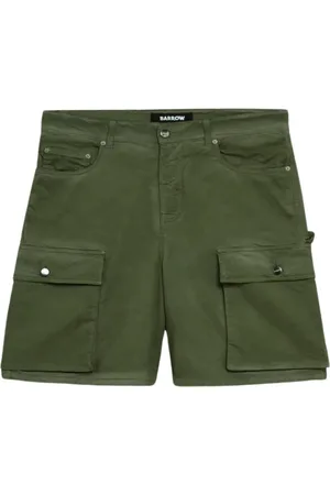 BARROW Korte broeken, Heren, Groen, W30, Katoen, Cargo Shorts Militair Groen Multizak