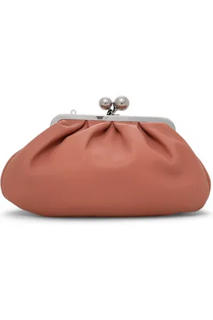 Max Mara Tassen, Dames, Roze, ONE Size, Katoen, Zachte leren schoudertas met ketting