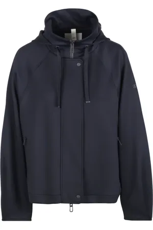 Duno Jassen, Dames, Blauw, S, Hoognek technische jas met capuchon