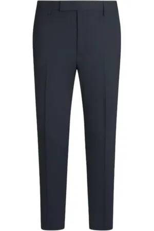 PT Torino Broeken, Heren, Blauw, 2Xl, Wol, Navy Blauwe Tropische Wollen Broek