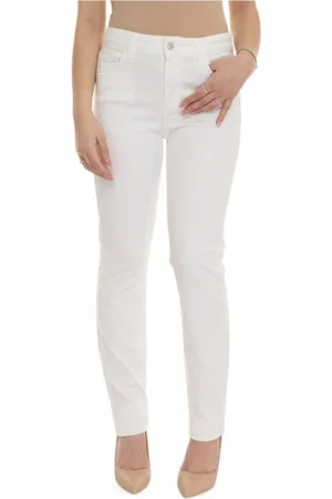 Liu Jo Broeken, Dames, Wit, W27, Magnetische 5-pocket broek met strass