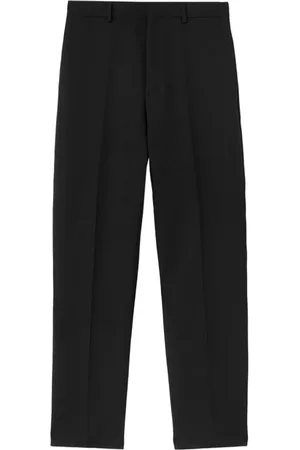 Jil Sander Broeken, Heren, Zwart, M, Wol, Zwarte, wollen cropped broek
