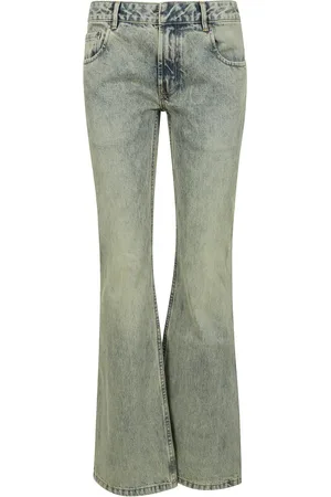 Entire Studios Jeans, Dames, Blauw, S, Slim Flare Surfacewave Jeans