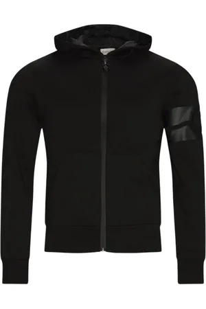 Moncler Sweatshirts & Hoodies, Heren, Zwart, S, Zwarte Zip Up Hoodie Activewear