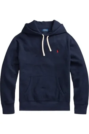 Ralph Lauren Sweatshirts & Hoodies, Heren, Blauw, L, Katoen, Lange mouwen hoodie in marineblauw