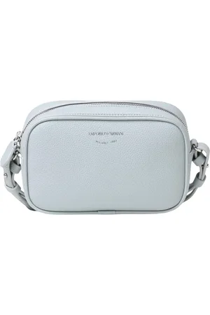 Emporio Armani Tassen, Dames, Blauw, ONE Size, Leer, Stijlvolle leren crossbodytas