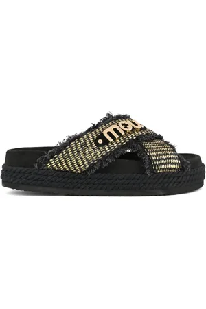 Mou Schoenen, Dames, Zwart, 40 EU, Zwarte Kruis-Rope Sandaal
