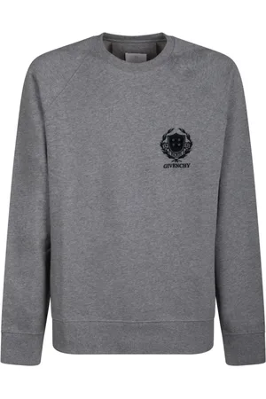Givenchy Sweatshirts & Hoodies, Heren, Grijs, L, Katoen, Lichtgrijze Sweatshirt met Geborduurd Logo