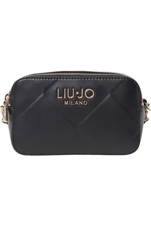 Liu Jo Tassen, Dames, Zwart, ONE Size, Leer, Gewatteerde Crossbody Tas Kettingband