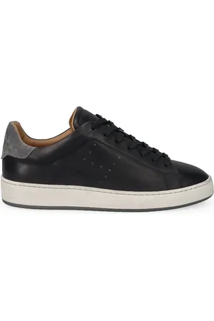 Hogan Schoenen, Heren, Zwart, 40 EU, Leer, Vintage Stijl Zwarte Sneakers