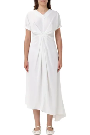 MEIMEIJ Kleedjes, Dames, Wit, M, Elegante Twist Midi Jurk